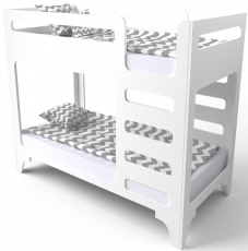 Кровать двухъярусная IndigoWood Cubed white 160x80см